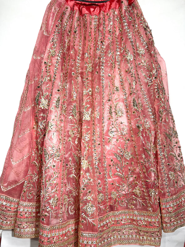 ROSE GOLD EMBROIDERED LEHENGA