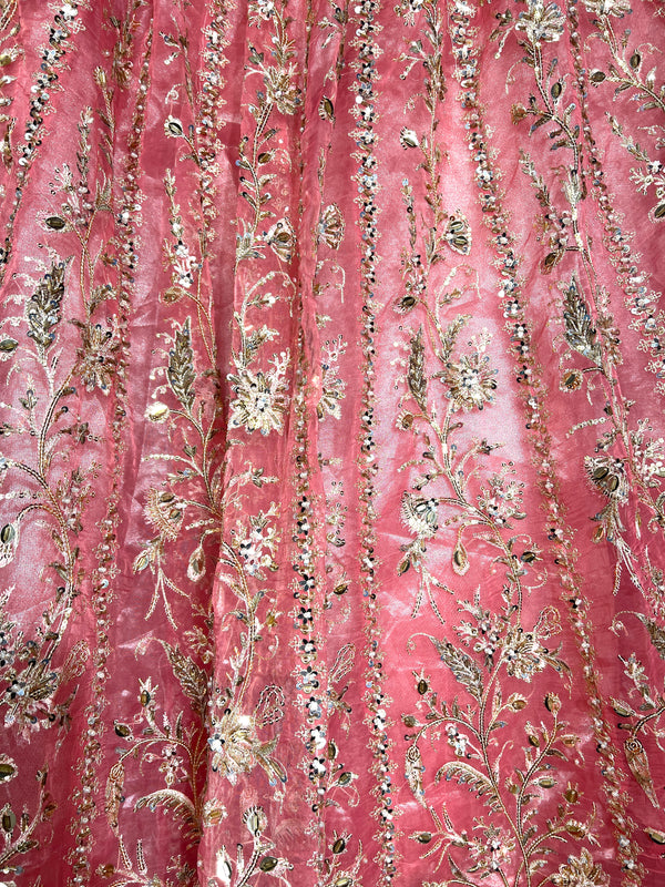 ROSE GOLD EMBROIDERED LEHENGA