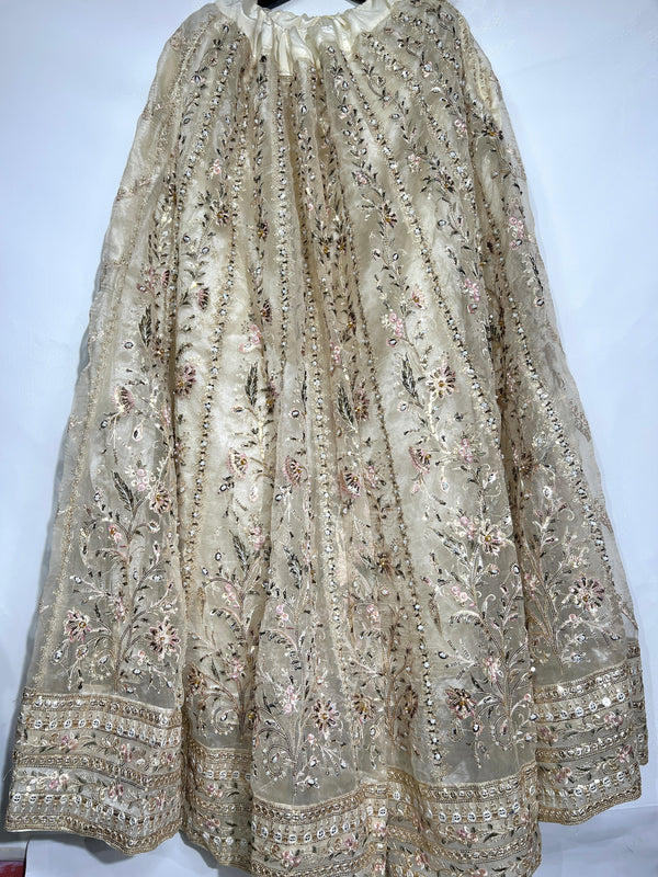 IVORY GOLD EMBROIDERED LEHENGA