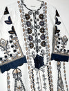 Ethnc | Rozana Collection 25 | BEIGE AND BLACK EMBROIDERED KHADDAR