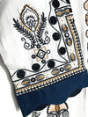 Ethnc | Rozana Collection 25 | BEIGE AND BLACK EMBROIDERED KHADDAR