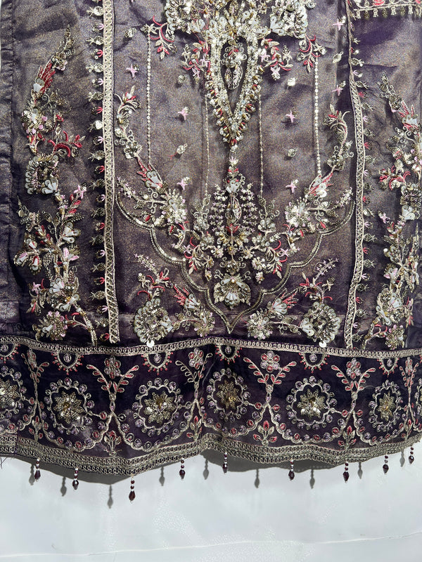 ROYAL PURPLE ORGANZA 3PC