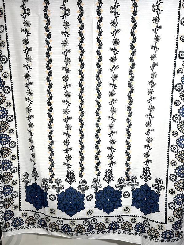 Ethnc | Rozana Collection 25 | BEIGE AND BLACK EMBROIDERED KHADDAR
