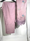 DUSTY PINK CHIKANKARI KHADDAR