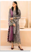 BAROQUE SILK PRINTED 3PC GRAY