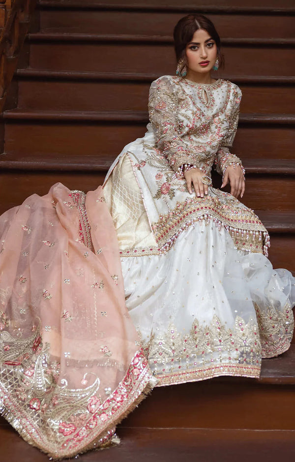 IMROZIA TESSEL SILK ZEVAR 3PC (Luxury Article)