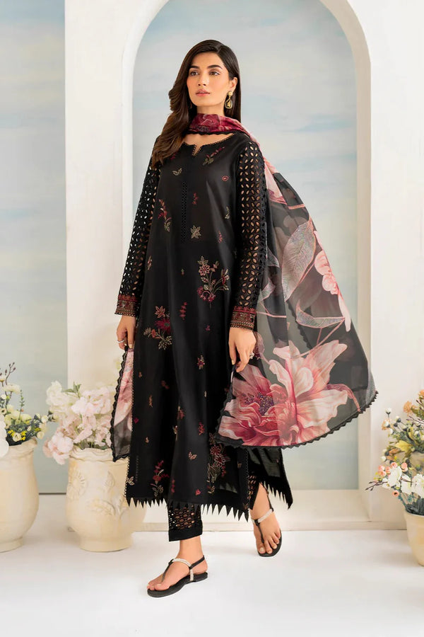 Iznik | Black Floral - Lawn Collection Replica