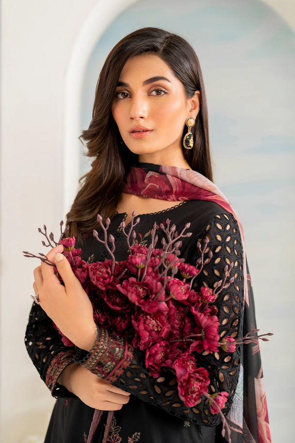 Iznik | Black Floral - Lawn Collection Replica