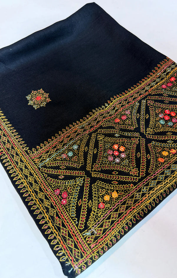 Kashmiri Wool Shawl Black