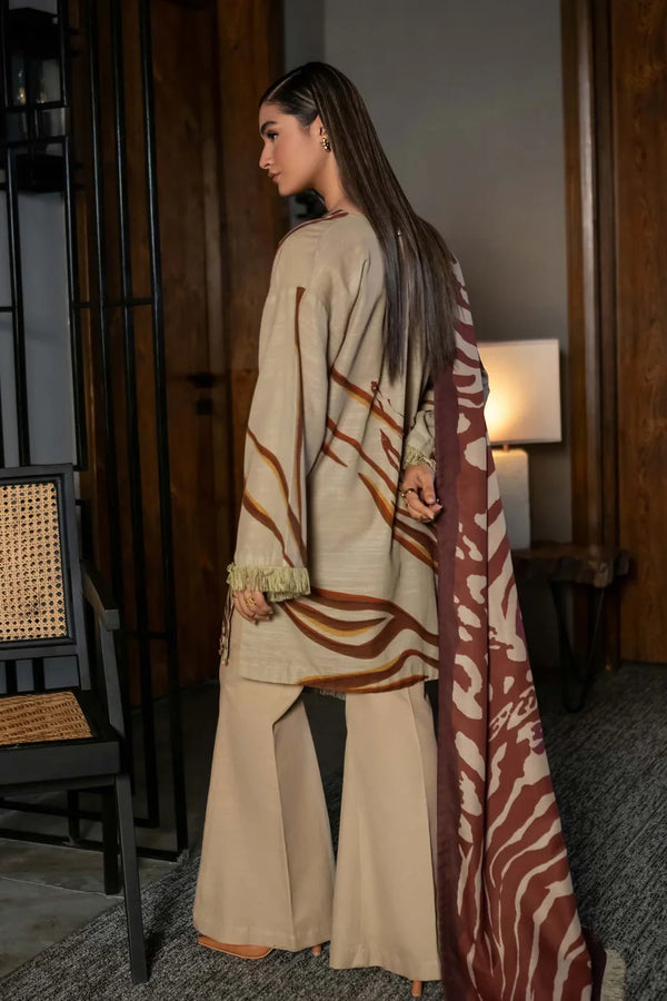 KHADDAR PRINT 3 PC UNSTITCHED KH-SKIN