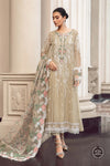 Maria B Light Brown Chiffon Formal Collection Replica
