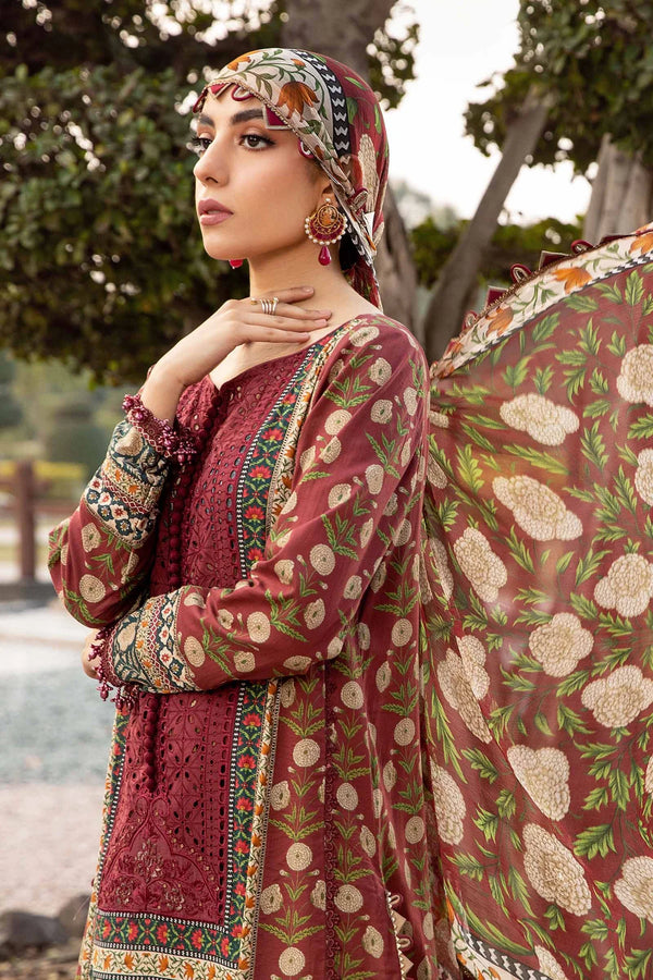 Maria B | Maroon - Lawn & Chiffon Collection
