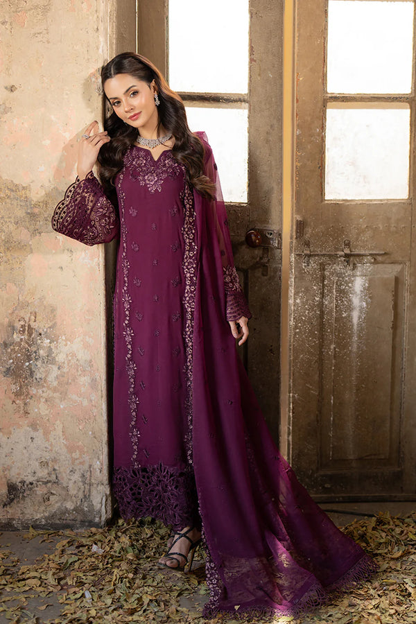 Azure | Burgundy - Bamber Pure Chiffon Collection Replica