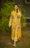 ANEELAS YELLOW SILK PRINT