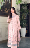 QALAMKAR LAWN RIMSHA RTW (Peach Edition)