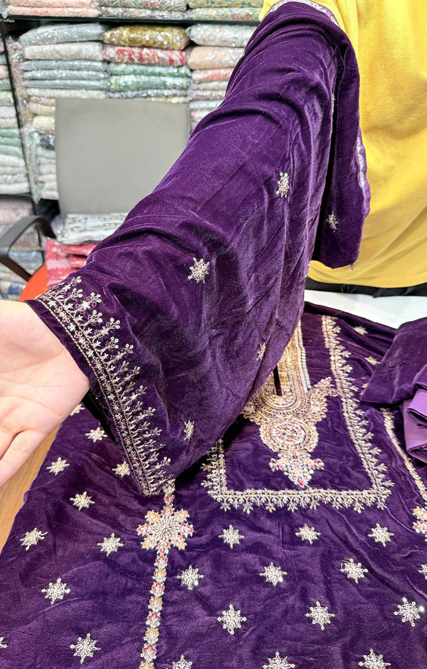 Maria.B Velvet Purple 3Pc