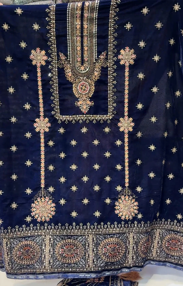 MARIA.B VELVET 01 NAVY