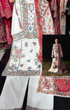Hussain Rehar Lawn Gulban RTW (White) STITCHED