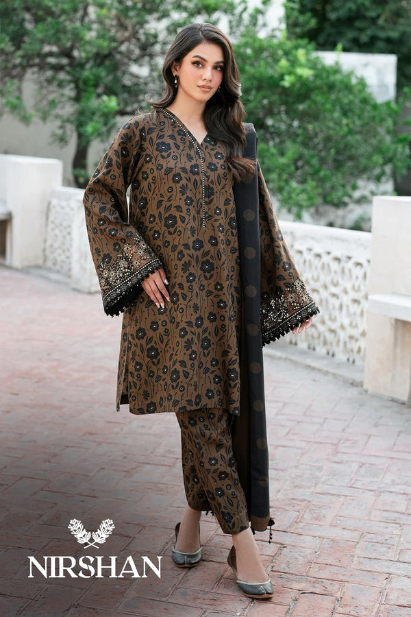 Baroque | Brown - Lawn Collection Replica