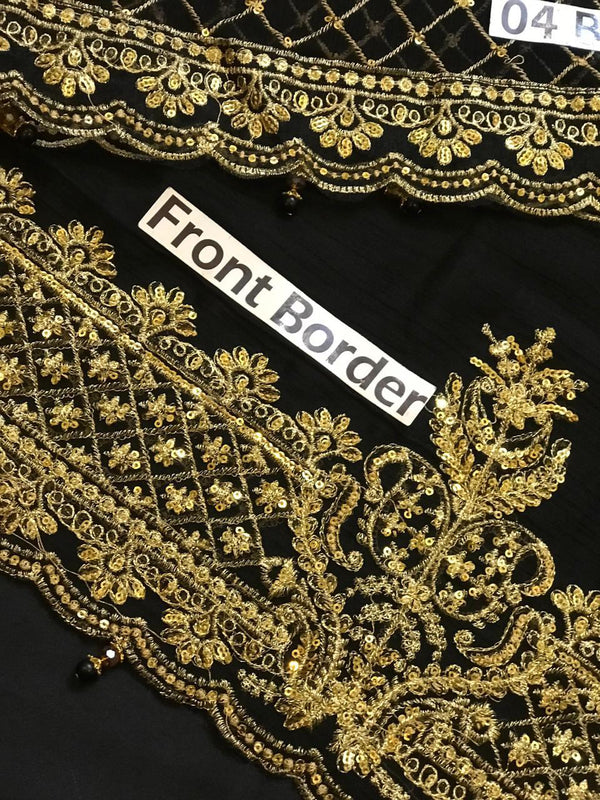 Jazmin Black Chiffon Formal Collection Replica