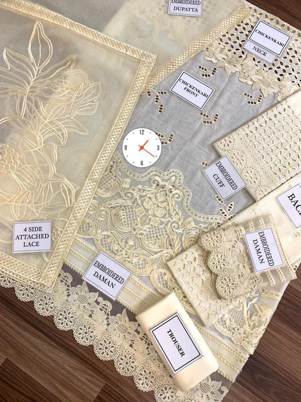 Mushq | Creme - Chickenkari Lawn Collection
