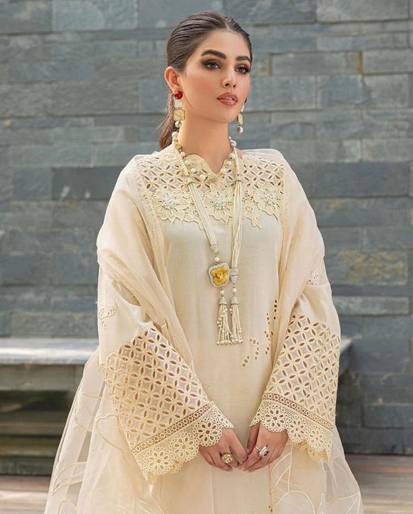 Mushq | Creme - Chickenkari Lawn Collection