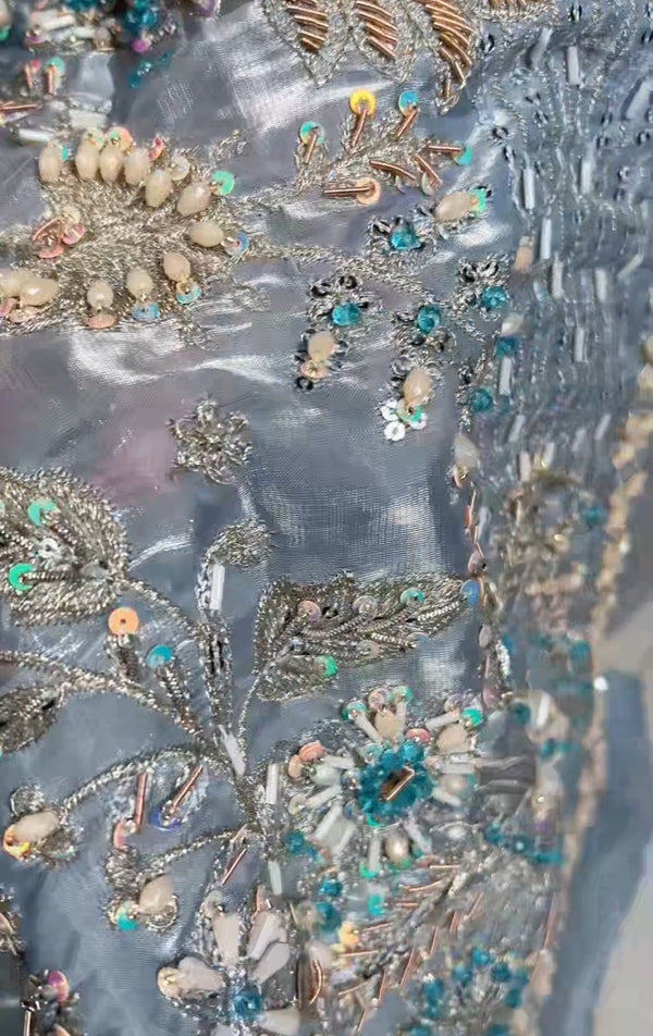 MARIA.B SHISHA SILK RESMIN 3PC (BLUE)