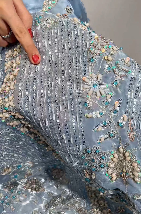 MARIA.B SHISHA SILK RESMIN 3PC (BLUE)