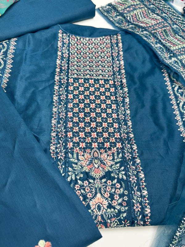 Hussain Rehar Lawn Saaha (Blue Elegance)