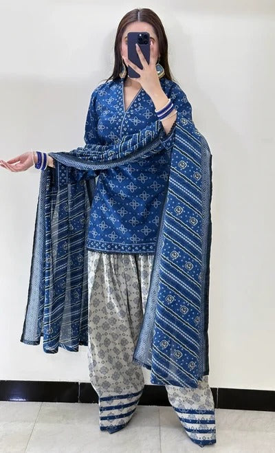 ETHNC AJRAK FARSHI SHALWAR