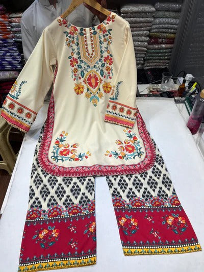 ETHNC SILKY LAWN ZAITOON 2PC