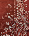 Suffuse MahaReddish Maroon Embroidered Luxury Lawn Collection Replica