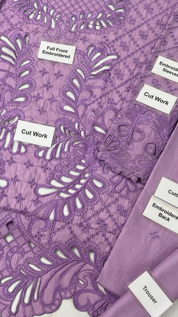 Adan's Libas Purple Lawn Collection Replica