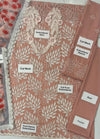 Faiza Faisal Peach Luxury Lawn Collection Replica