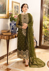 Asim Jofa Olive Chiffon Formal Collection Replica