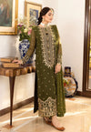 Asim Jofa Olive Chiffon Formal Collection Replica