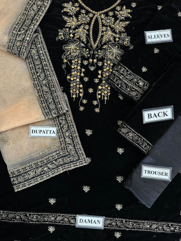 Jazmin Black Velvet Formal Collection Replica