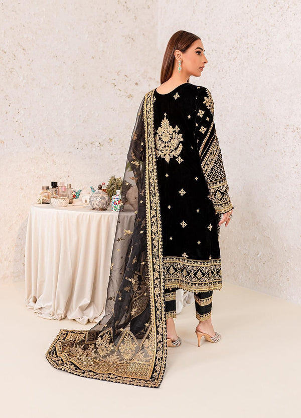 Gulaal Black Velvet Formal Collection Replica