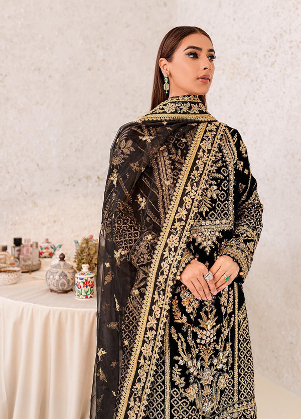 Gulaal Black Velvet Formal Collection Replica