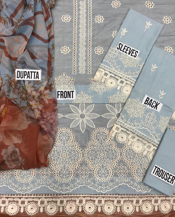 Adan Libas | Sky Blue - Luxury Lawn Collection Replica