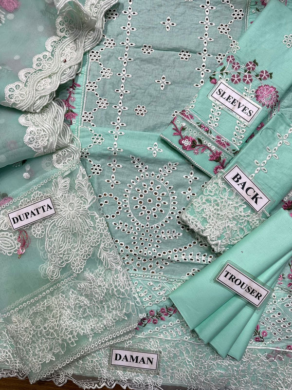 Bin Ilyas Sea Green Lawn Unstitched Replica Collection