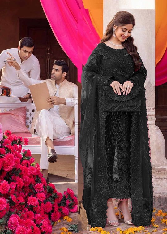 Kanwal Malik | Black - Net Collection Replica