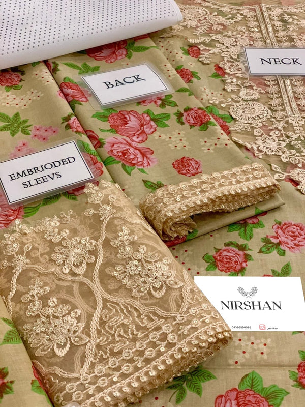 Baroque | Beige - Lawn Collection 2025 Replica