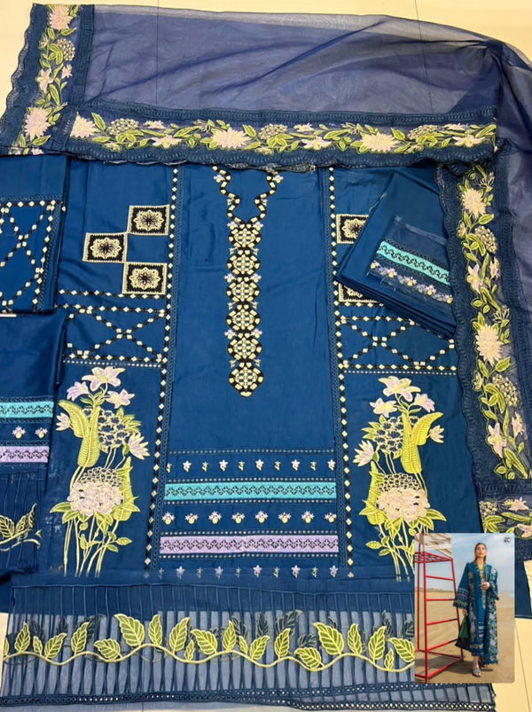 Crimson | Blue - Lawn Collection Replica