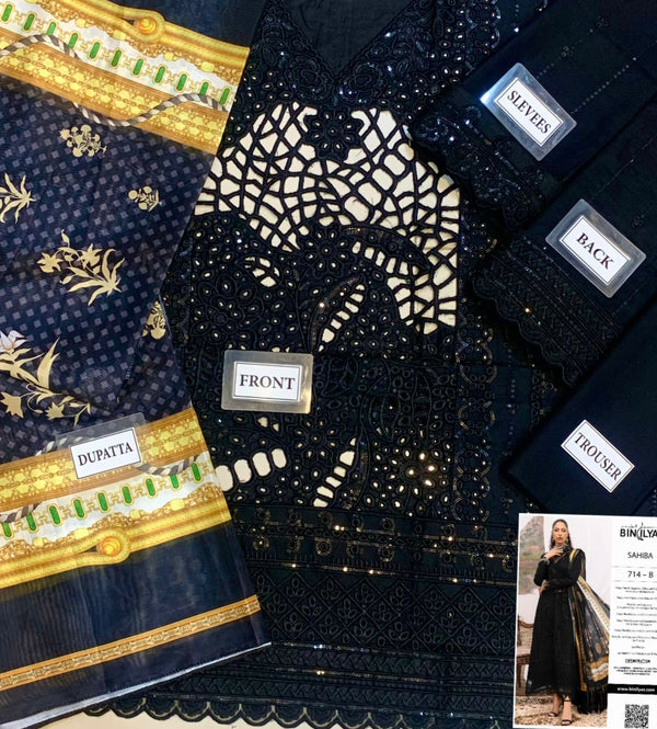 Bin Ilyas | Black - Chickenkari Collection Replica