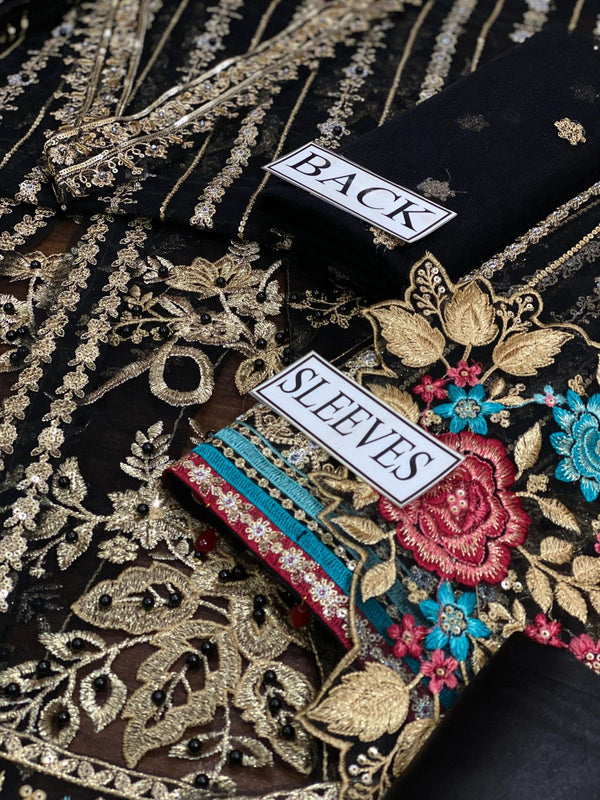 Maria B | Black - Maxi Net Collection Replica