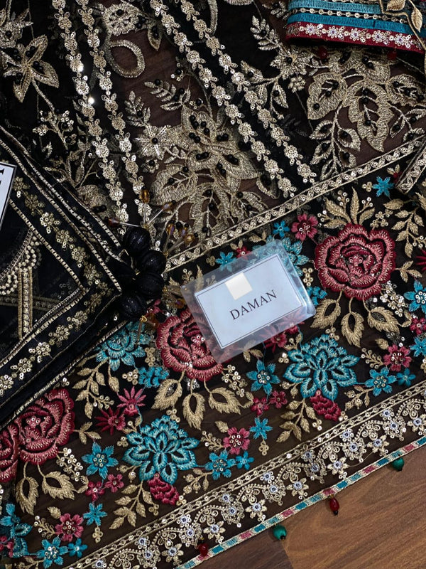 Maria B | Black - Maxi Net Collection Replica