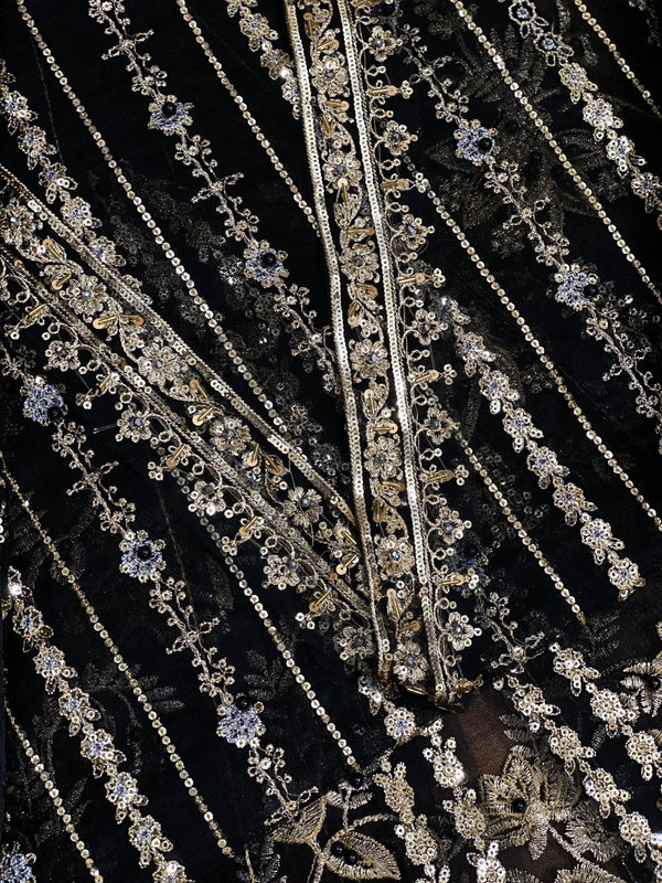 Maria B | Black - Maxi Net Collection Replica