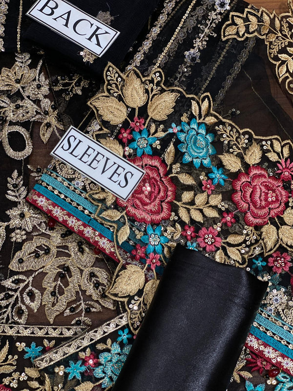 Maria B | Black - Maxi Net Collection Replica