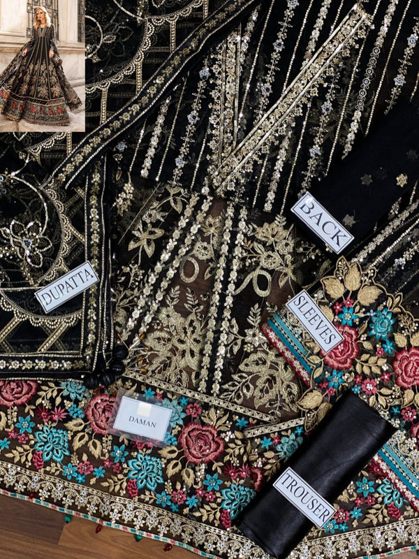 Maria B | Black - Maxi Net Collection Replica